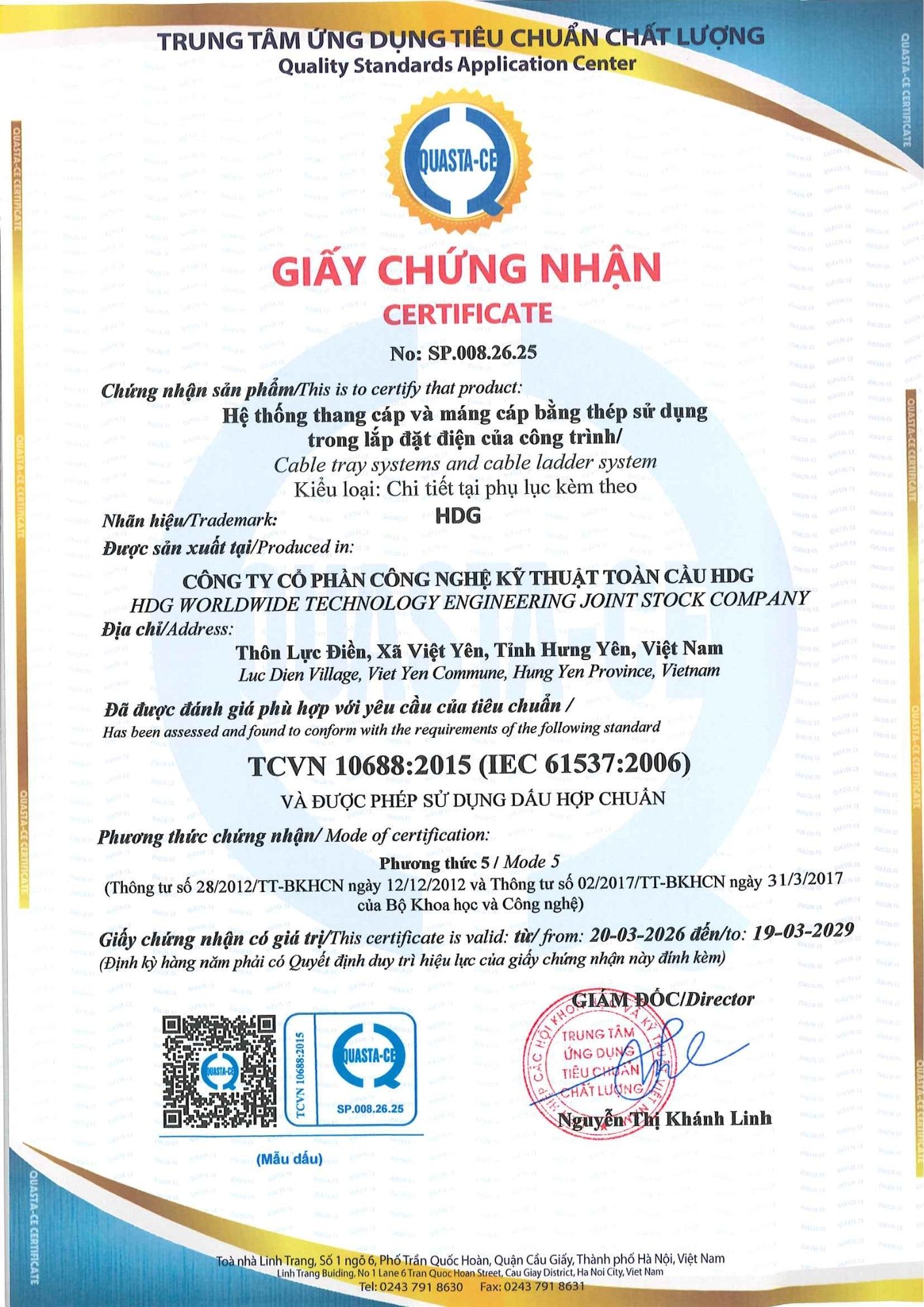 TCVN 10688:2015 (IEC 61537:2006)